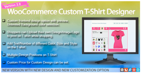 Diseñador de camisetas personalizadas de WooCommerce